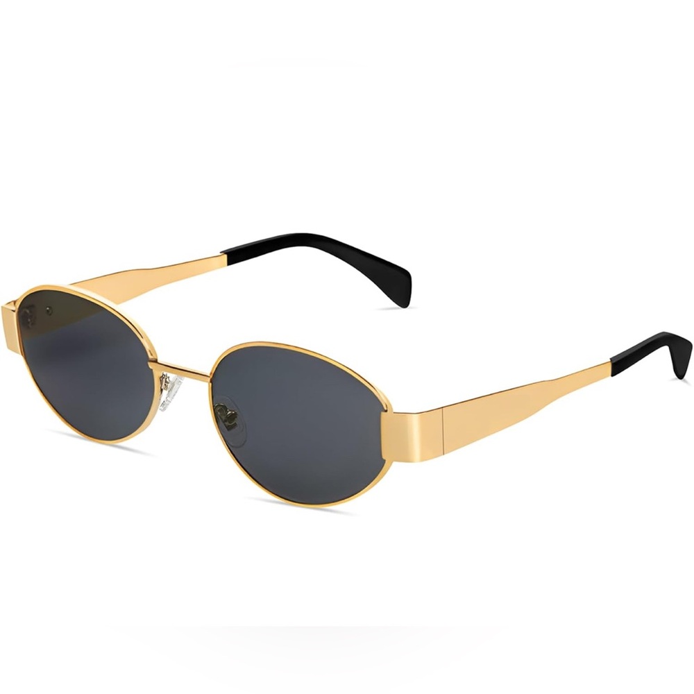 Retro Oval Gold Sunglasses for Women / Men SunGlasses Classic Shades UV400